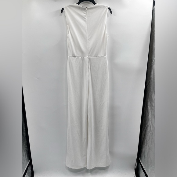 LULUS Jumpsuit Womens XL White Square Neck Lined Stretch Wide Leg - Picture 9 of 12